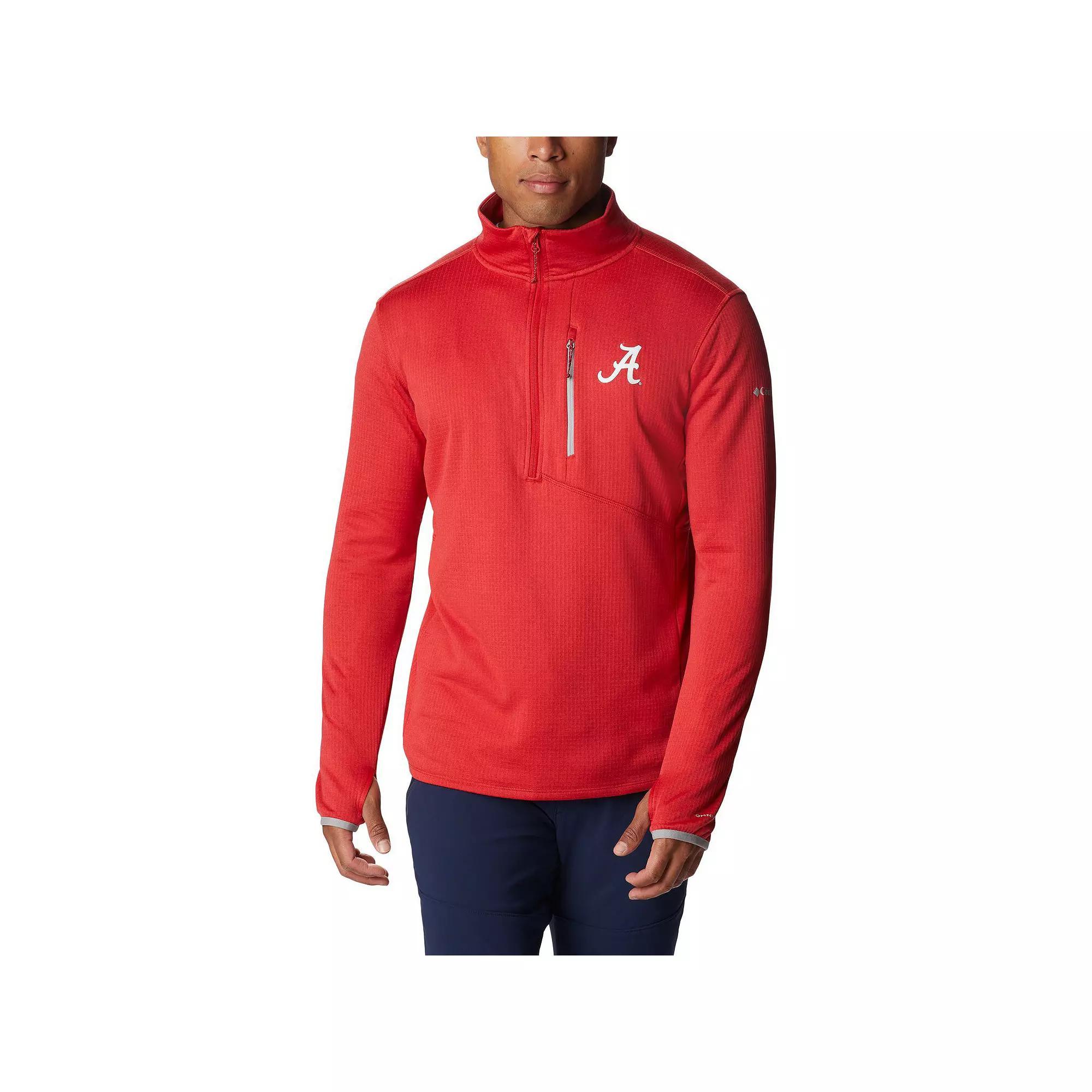 Men's Columbia Crimson Alabama Crimson Tide Park View Omni-Wick Half-Zip Top,  Product Image