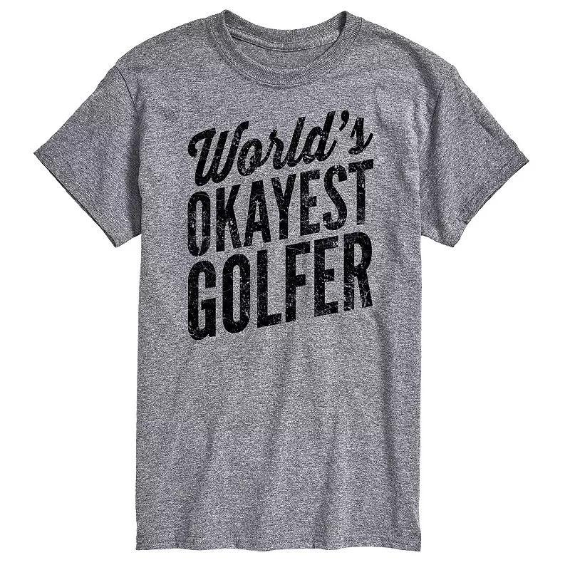 Big & Tall Worlds Okayest Golfer Graphic Tee, Mens Product Image