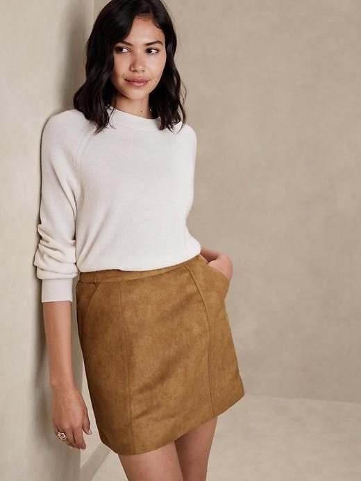 Vegan Suede Mini Skirt Product Image