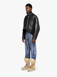 STRAIGHT LEG LEATHER TROUSERS in grey | JW Anderson US  Product Image