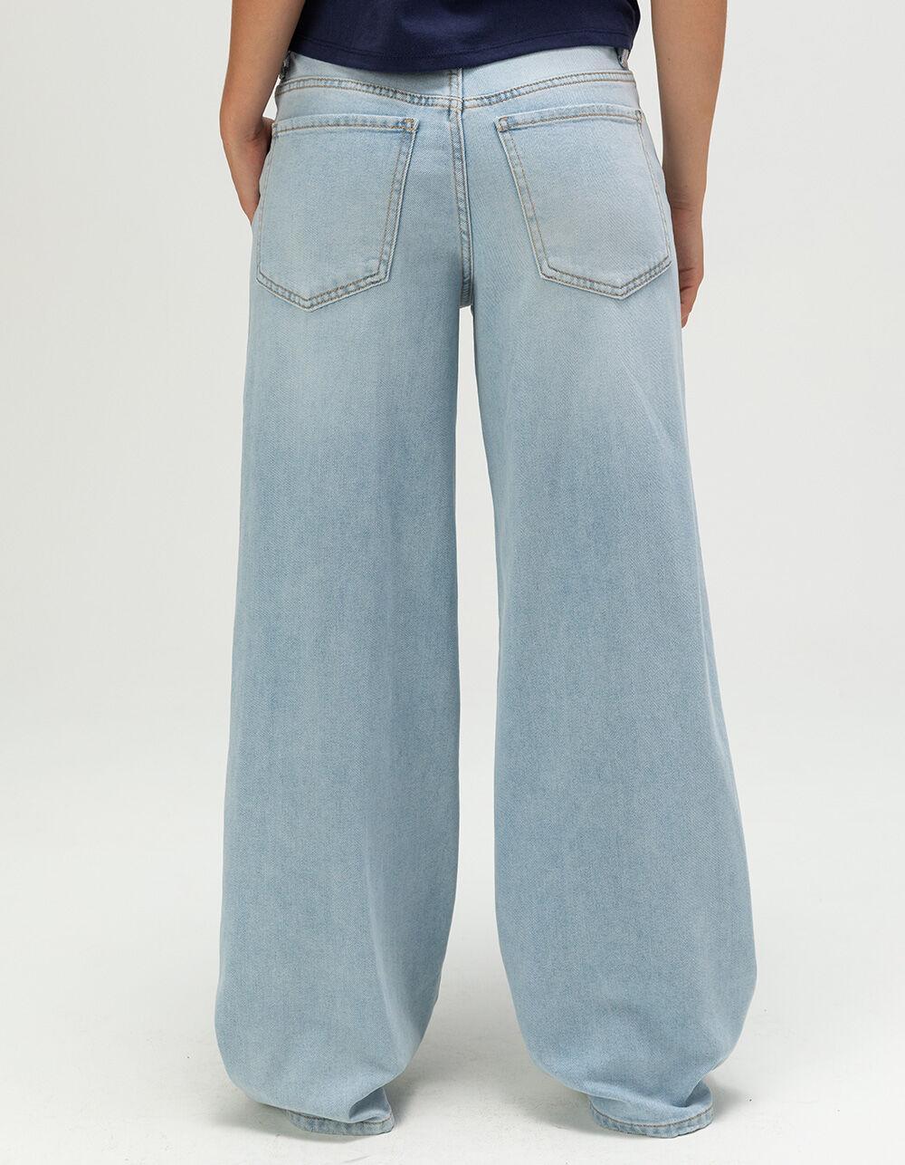 RSQ Womens Mid Rise Wide Leg Jeans - LIGHT WASH Product Image
