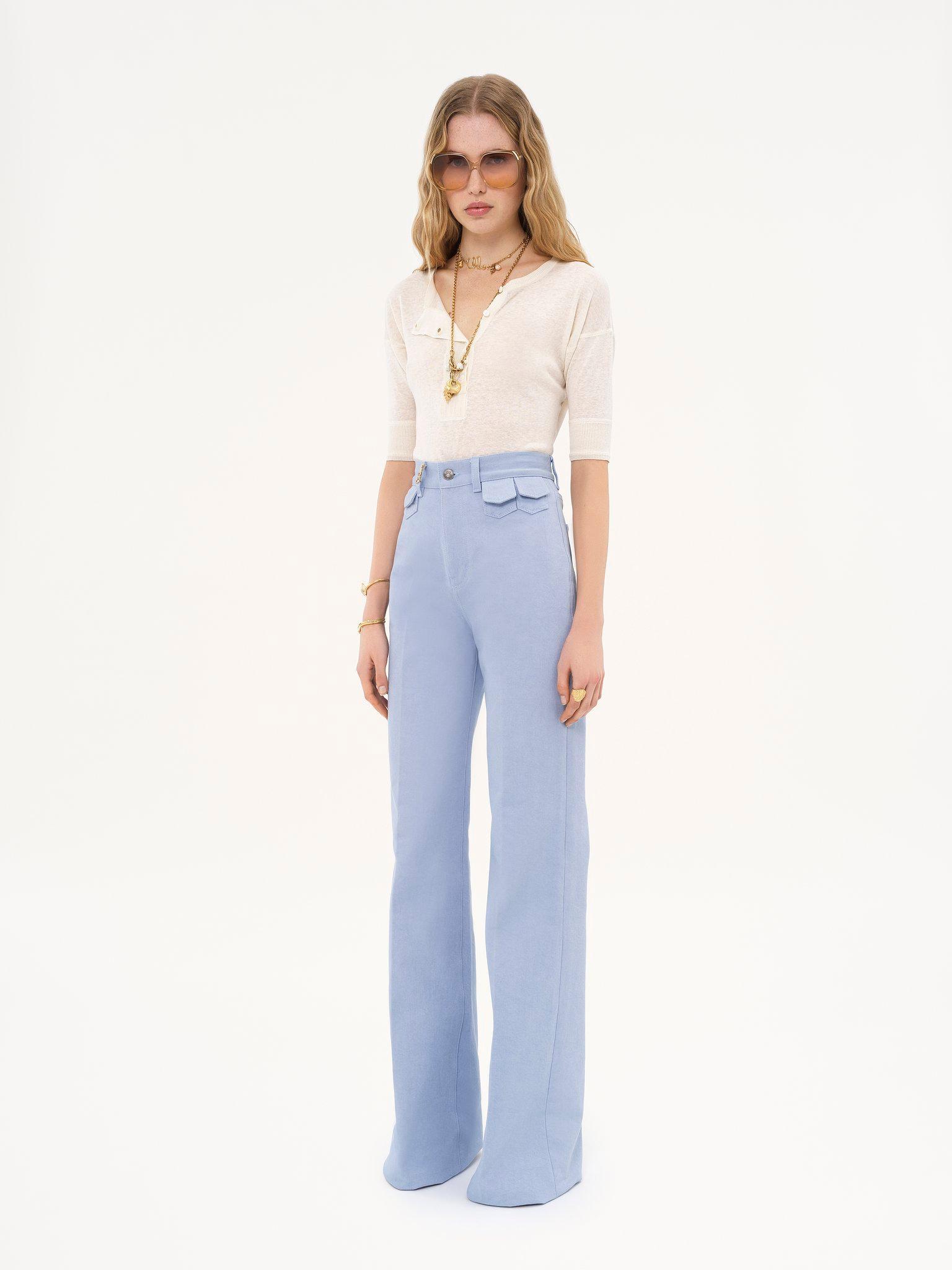 Short-sleeve Henley shirt in linen & silk knit Product Image