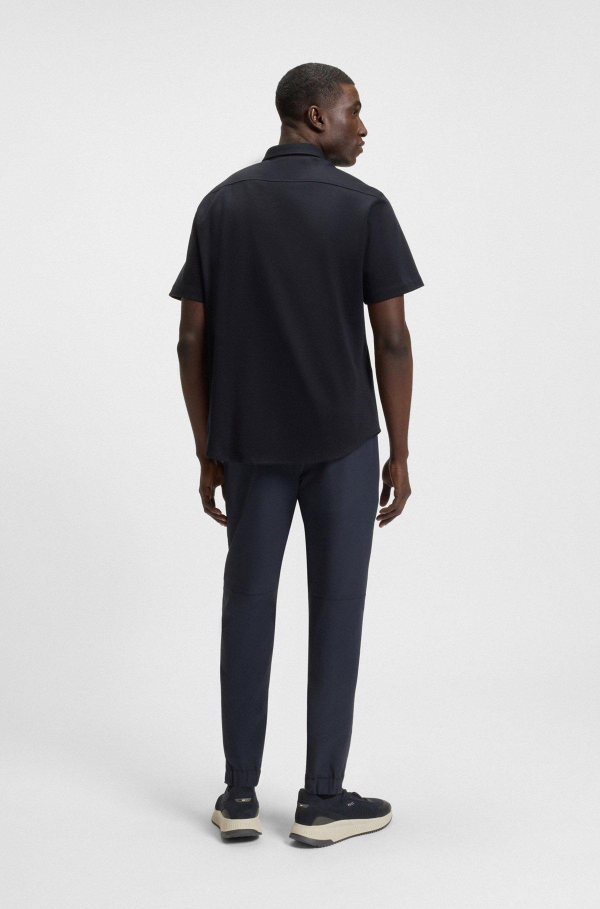 Regular-fit shirt in knitted cotton Product Image