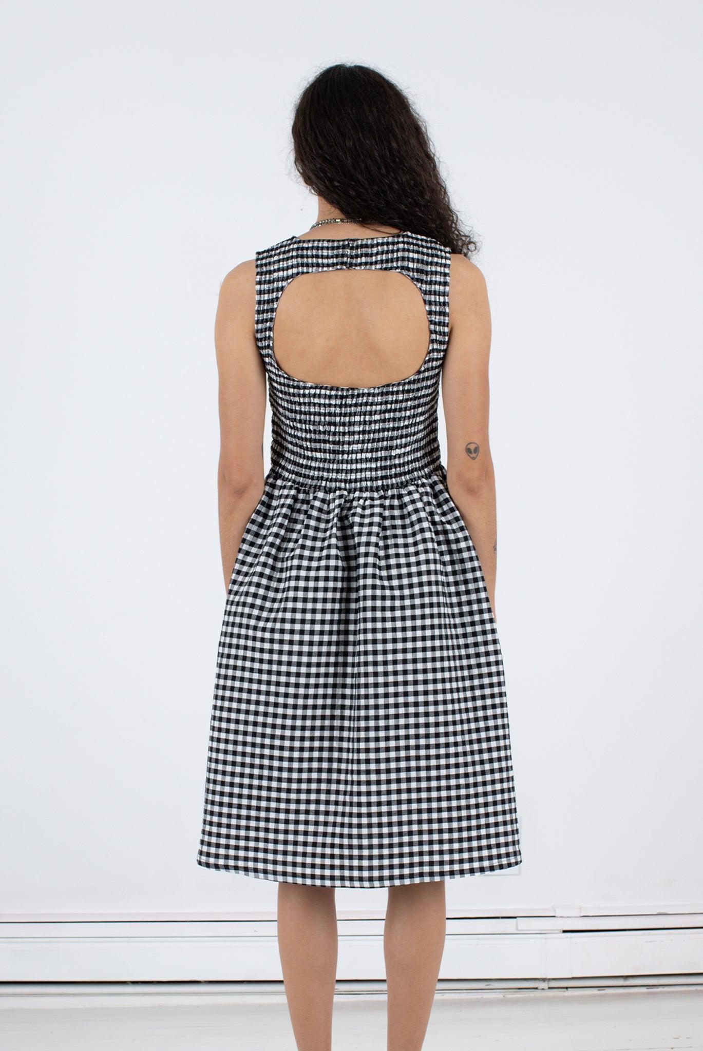 Garden Dress - Black Check Product Image