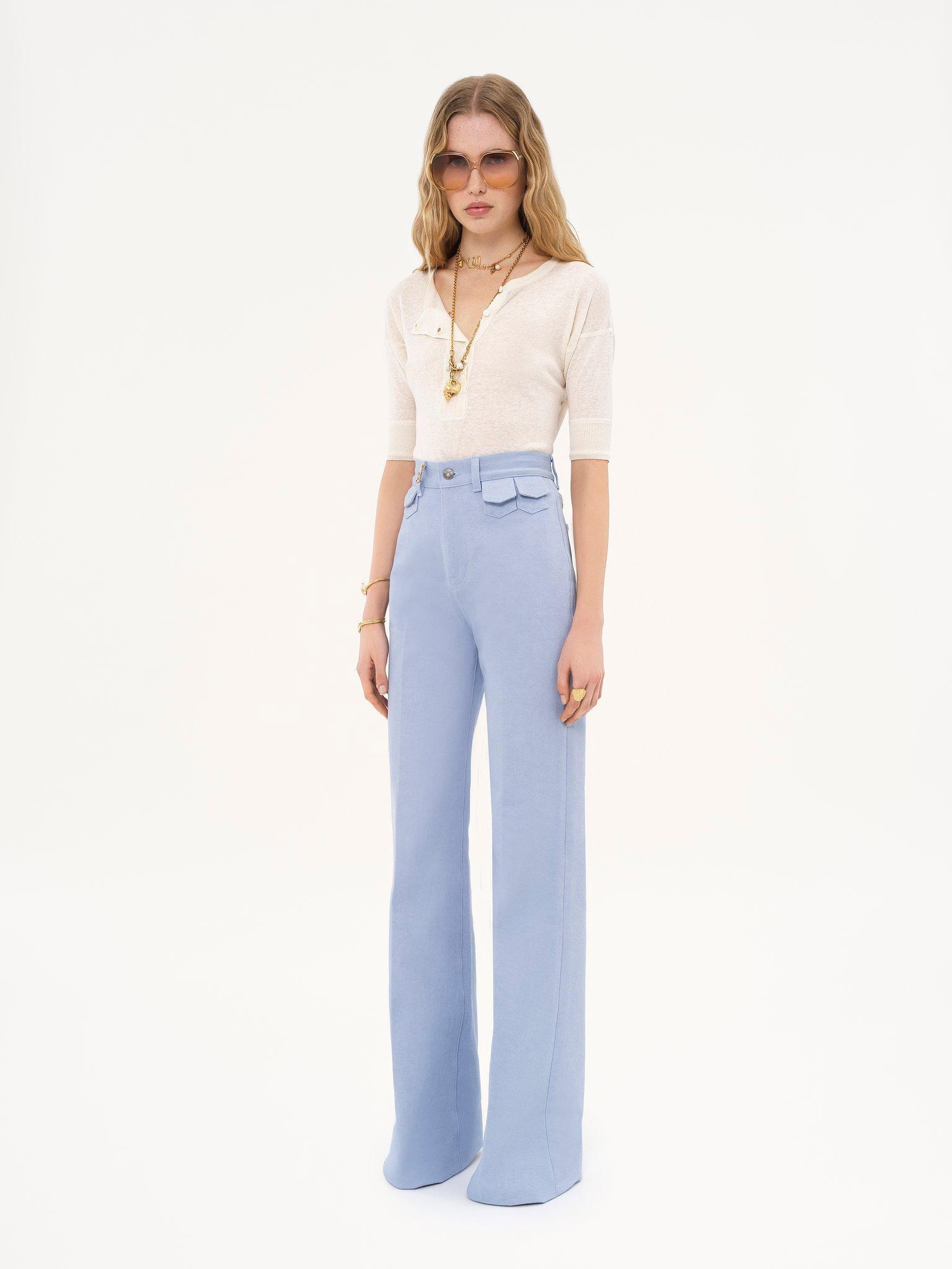 High-rise flare jeans in denim Product Image