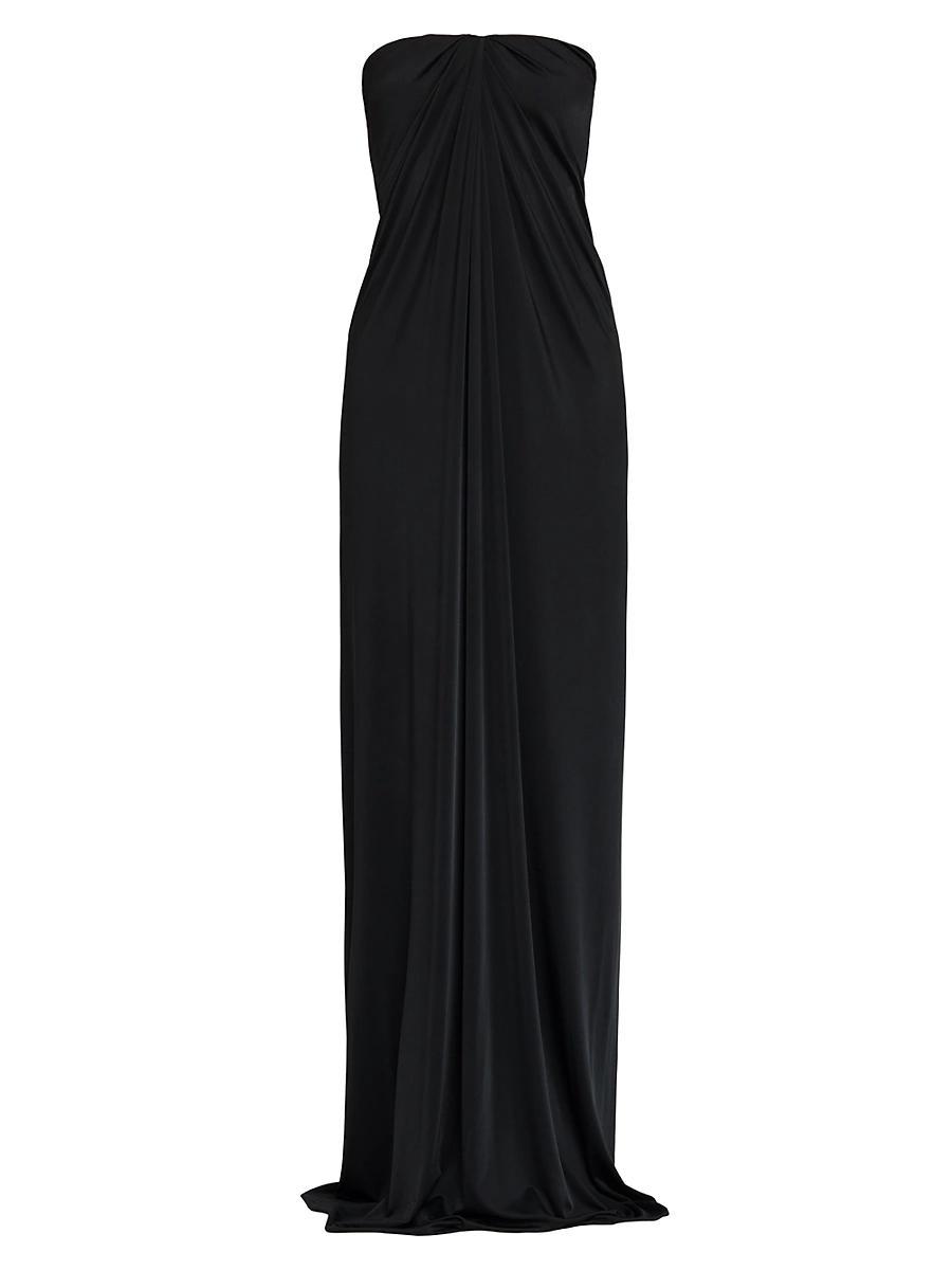 Womens Shiny Jersey Strapless Gown Product Image