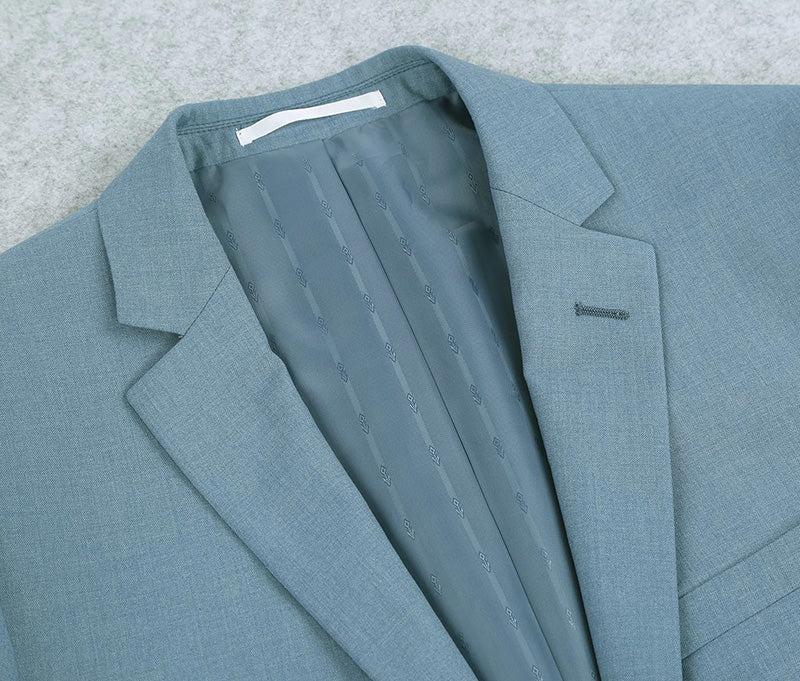 Light Blue 2 Piece Suit Notch Lapel Slim Fit Product Image