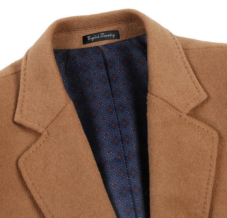 English Laundry Camel Fall/Winter Essential Slim Fit Overcoat Wool Blend Product Image