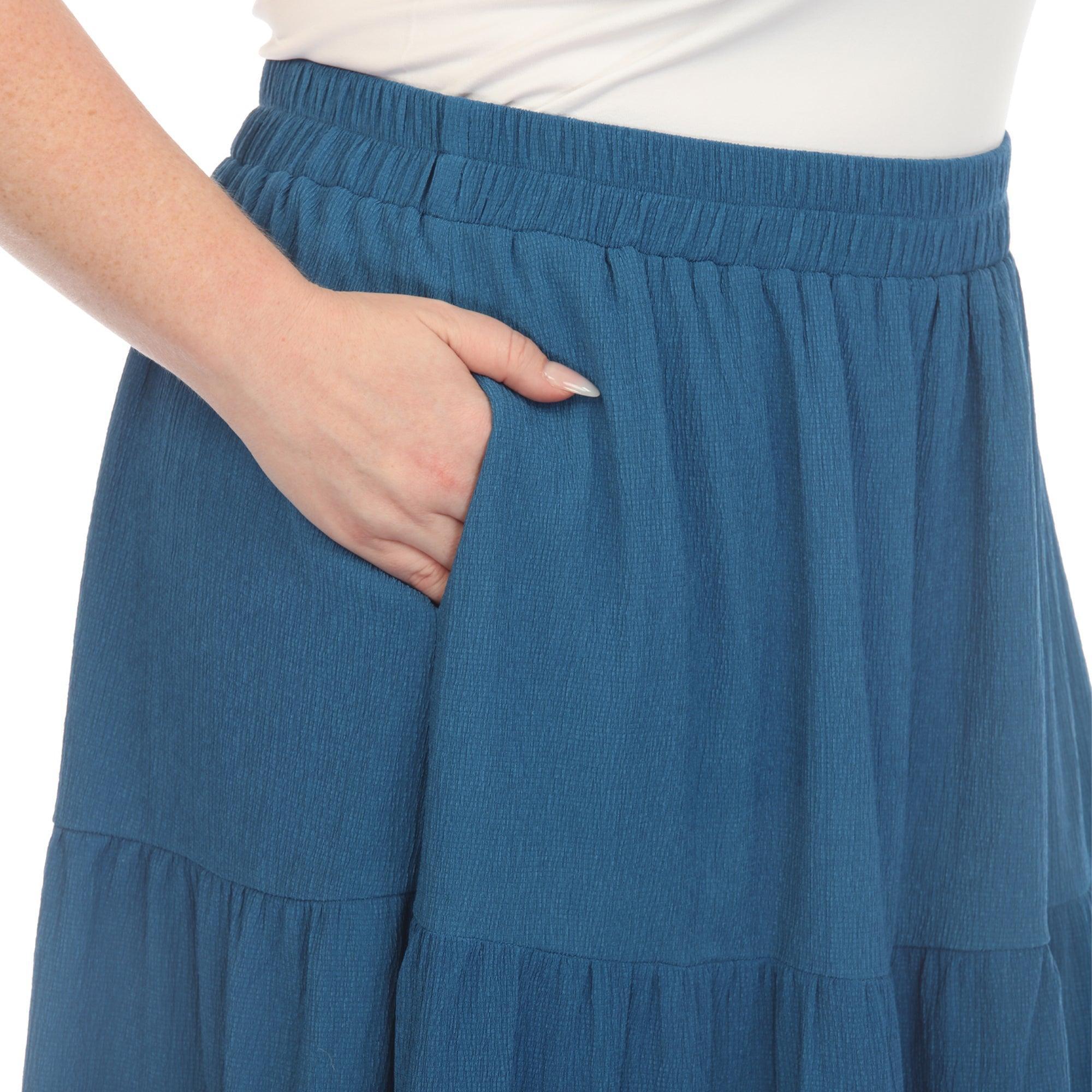 Pleated Tiered Maxi Skirt - Plus Product Image