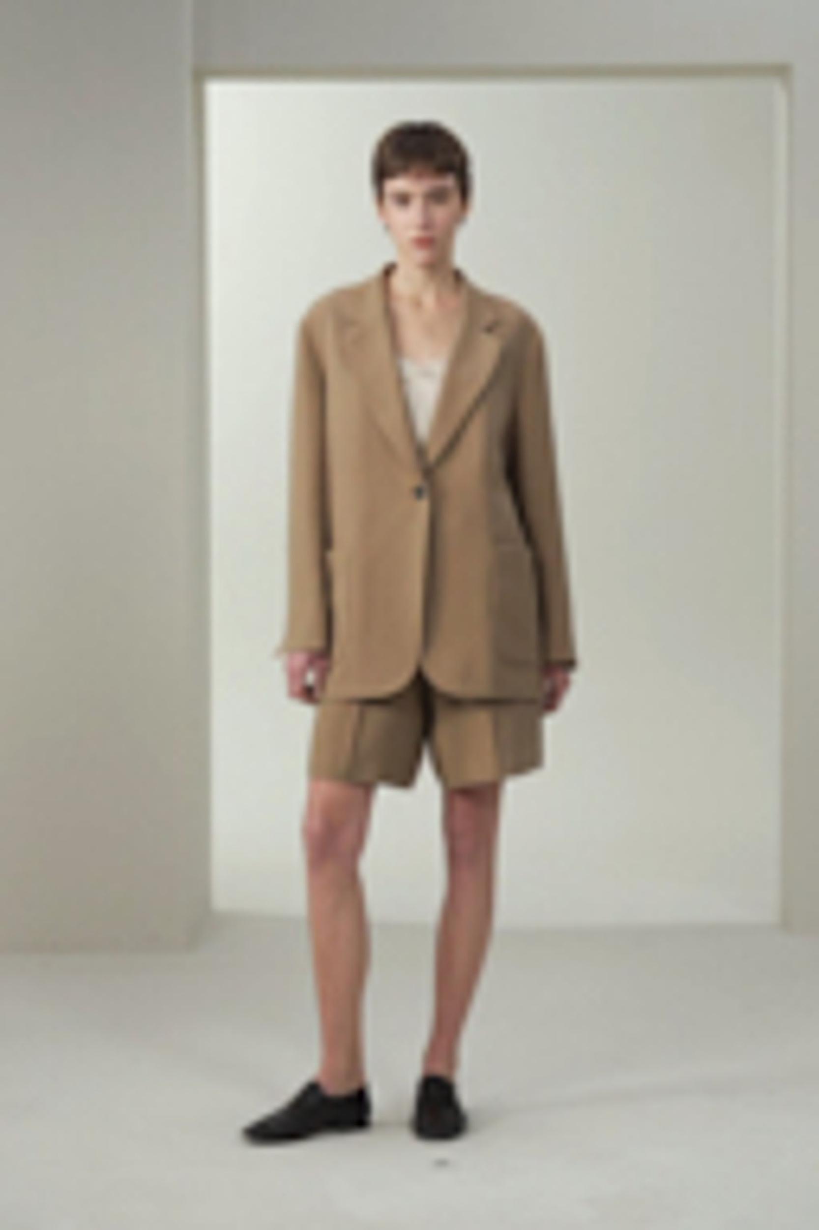 LILYSILK Wool Jacket - Female - Black Wool & Silk - Graceful Single Button Design Overcoat XS Product Image