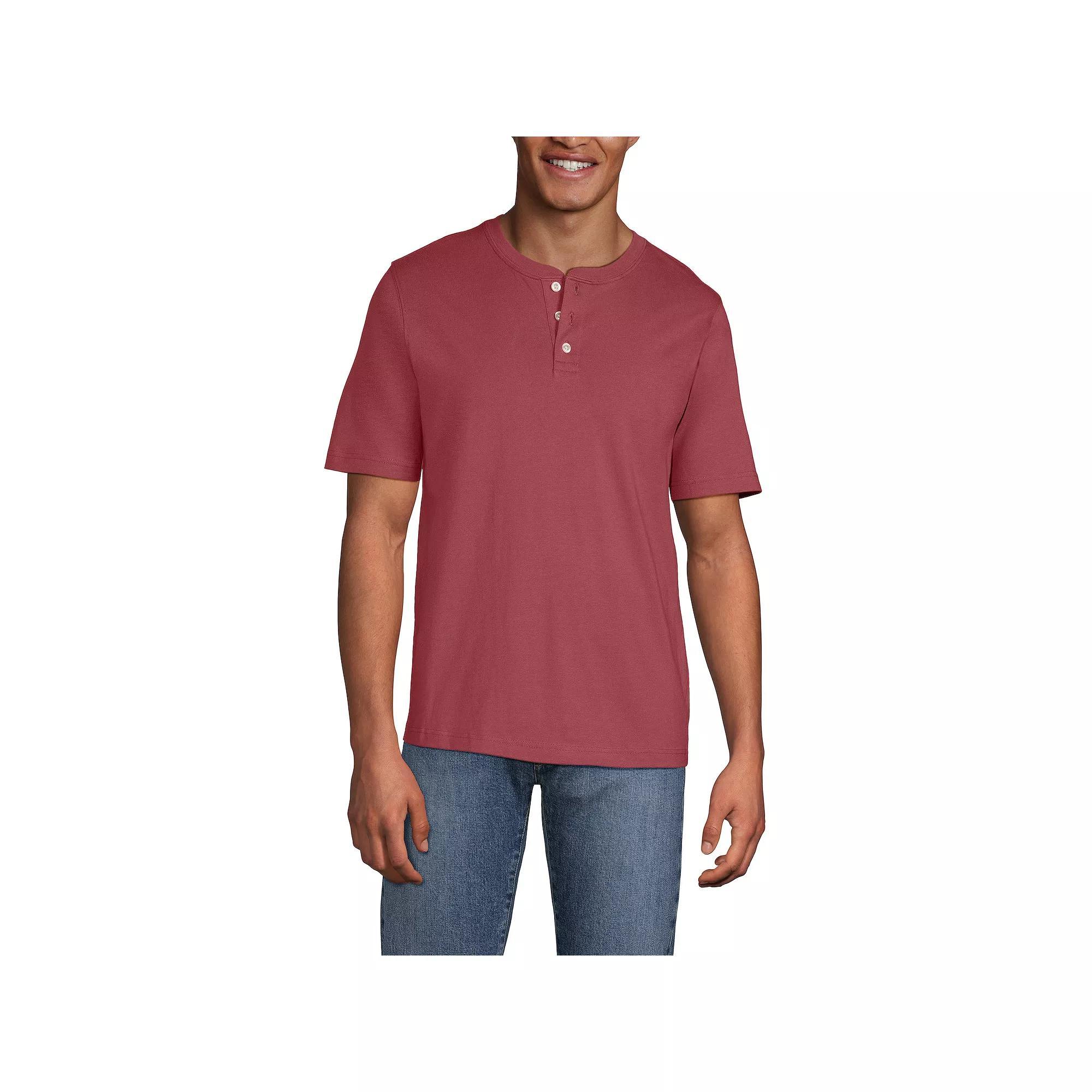 Men's Lands' End Classic-Fit Super-T Henley,  Product Image