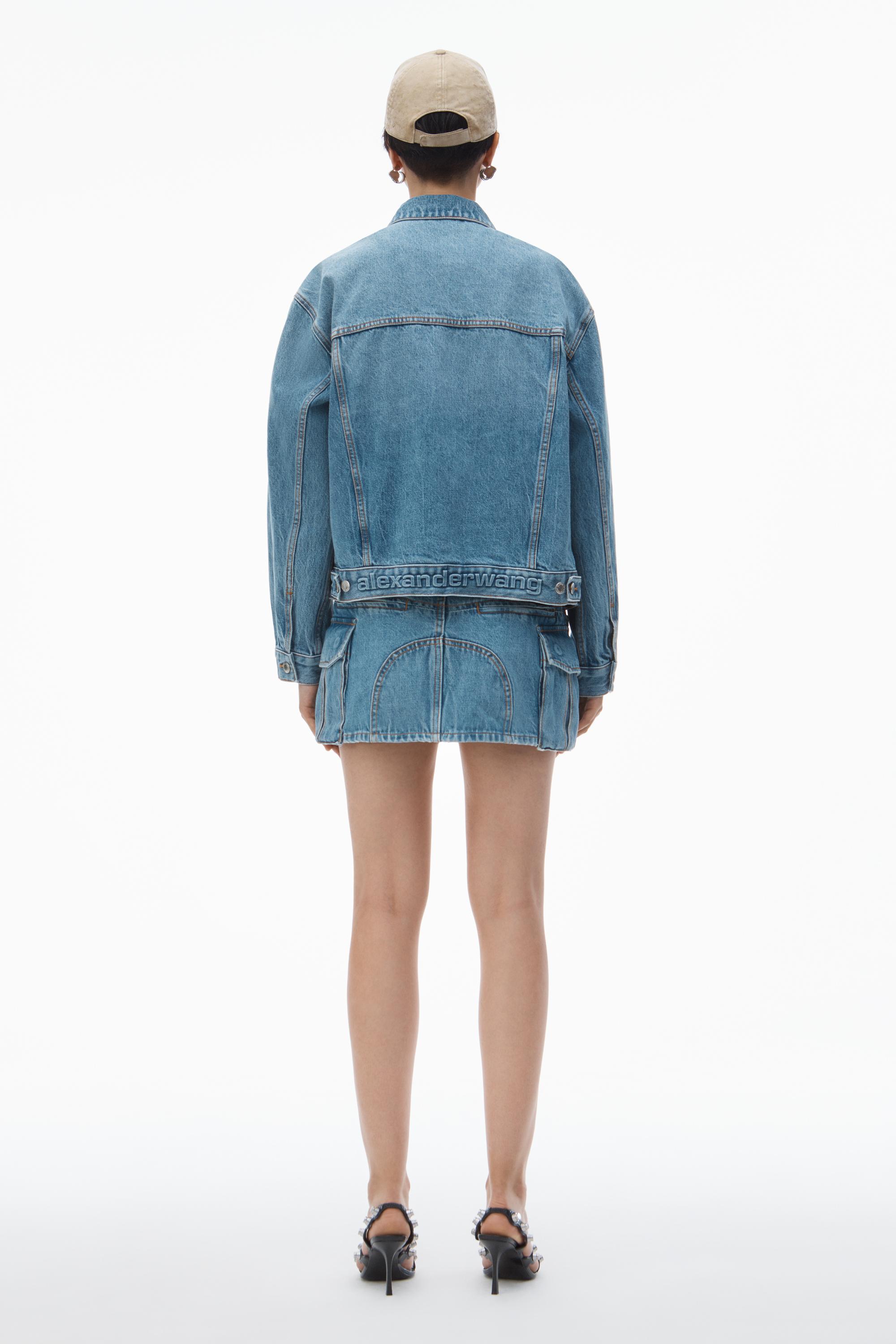 Oversize Trucker Jacket In Cotton Denim Product Image