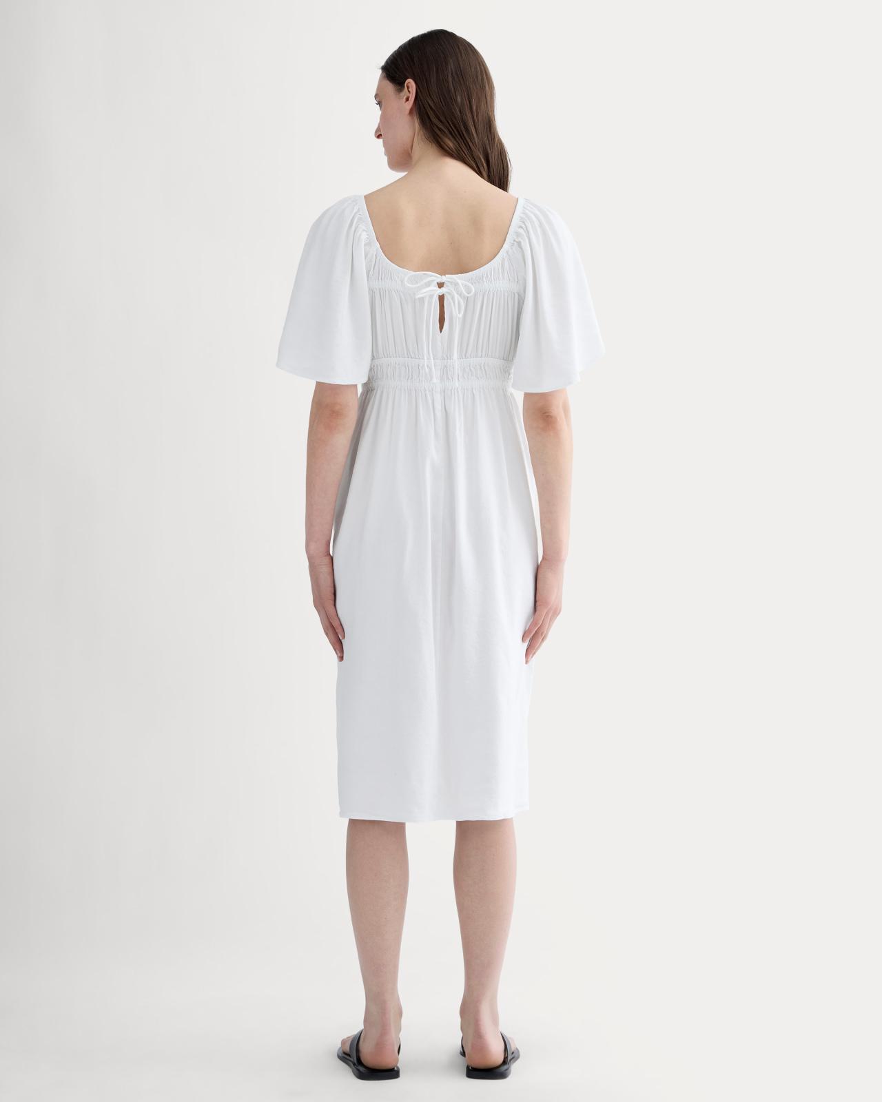 Womens Flutter-Sleeve Dress in Stretch Linen by Everlane Product Image