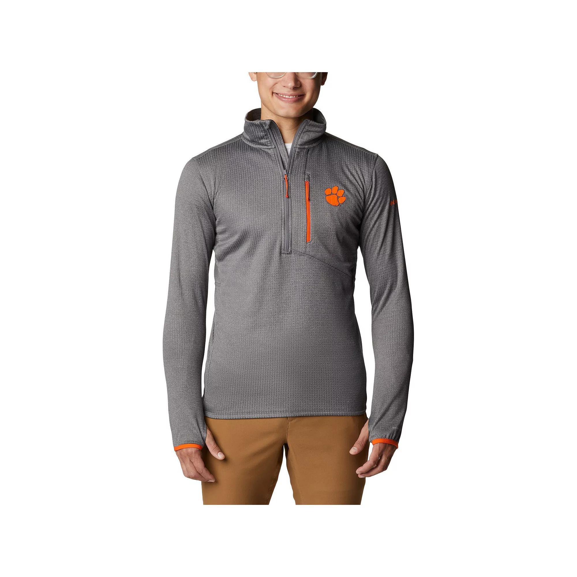 Men's Columbia Gray Clemson Tigers Park View Omni-Wick Half-Zip Top,  Product Image