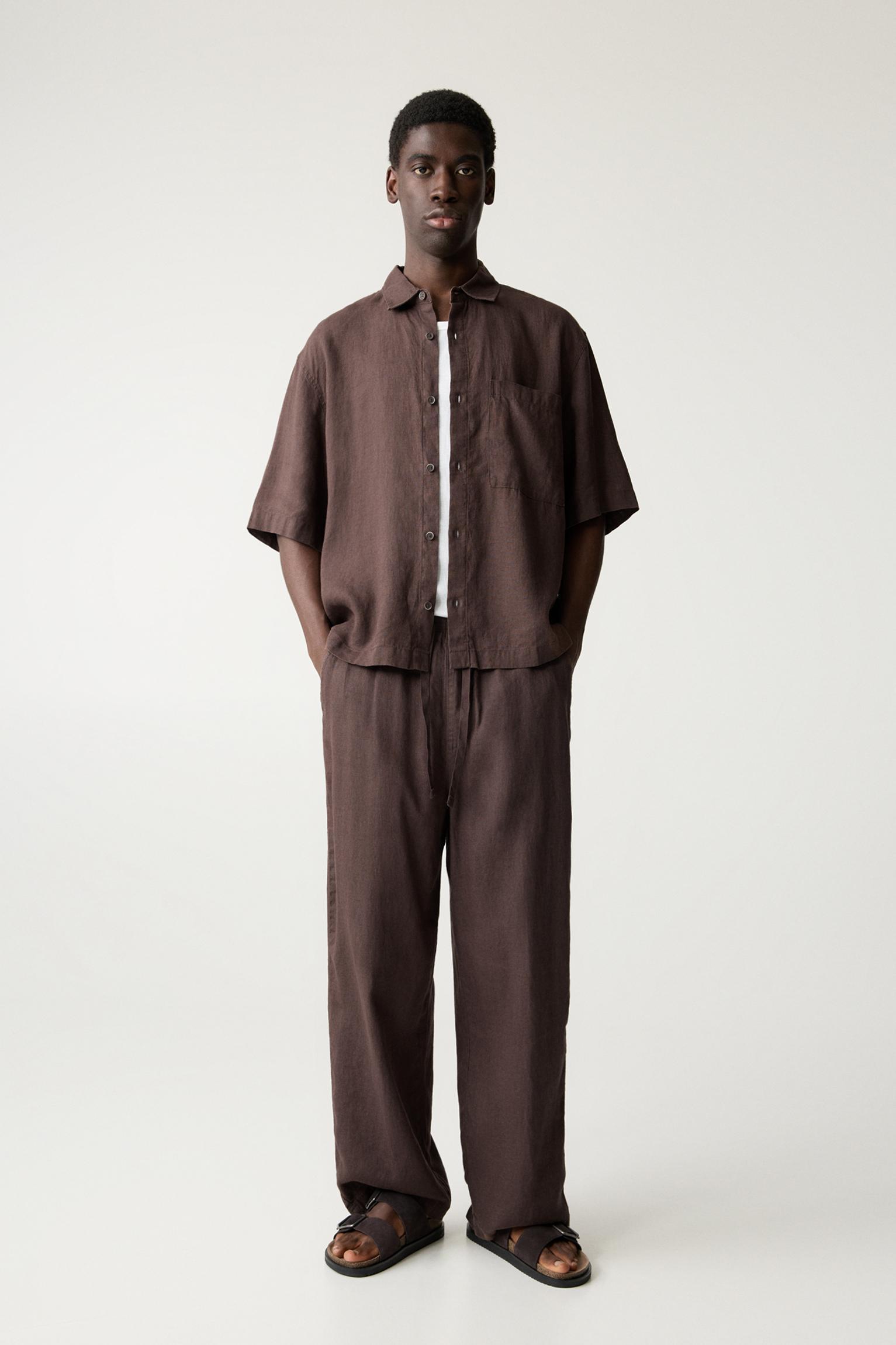 100% linen sweatpants Product Image