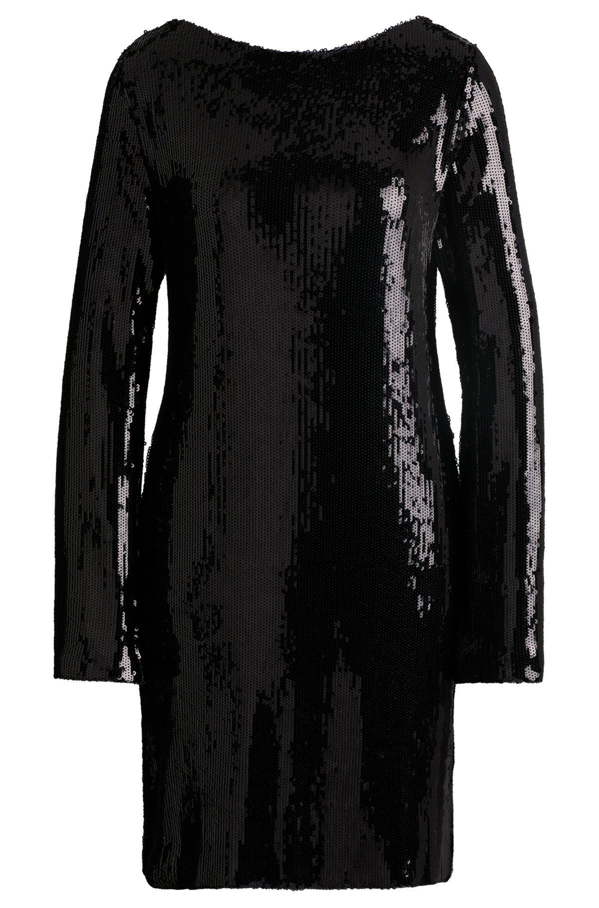 Long-sleeved sequinned dress Product Image