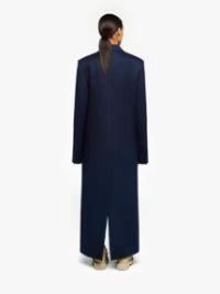 LONG COAT WITH SATIN HANDKERCHIEF in blue | JW Anderson US  Product Image