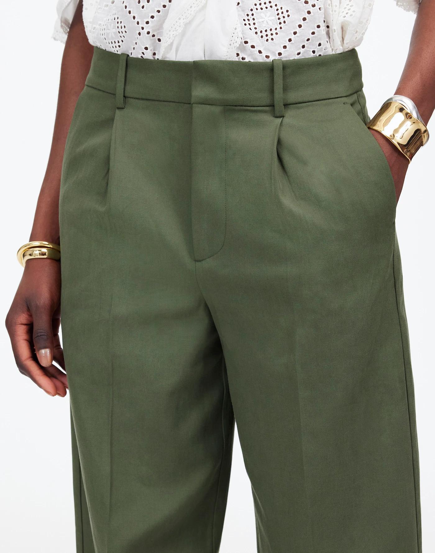 Slouchy Straight Pants in Drapey Twill Product Image