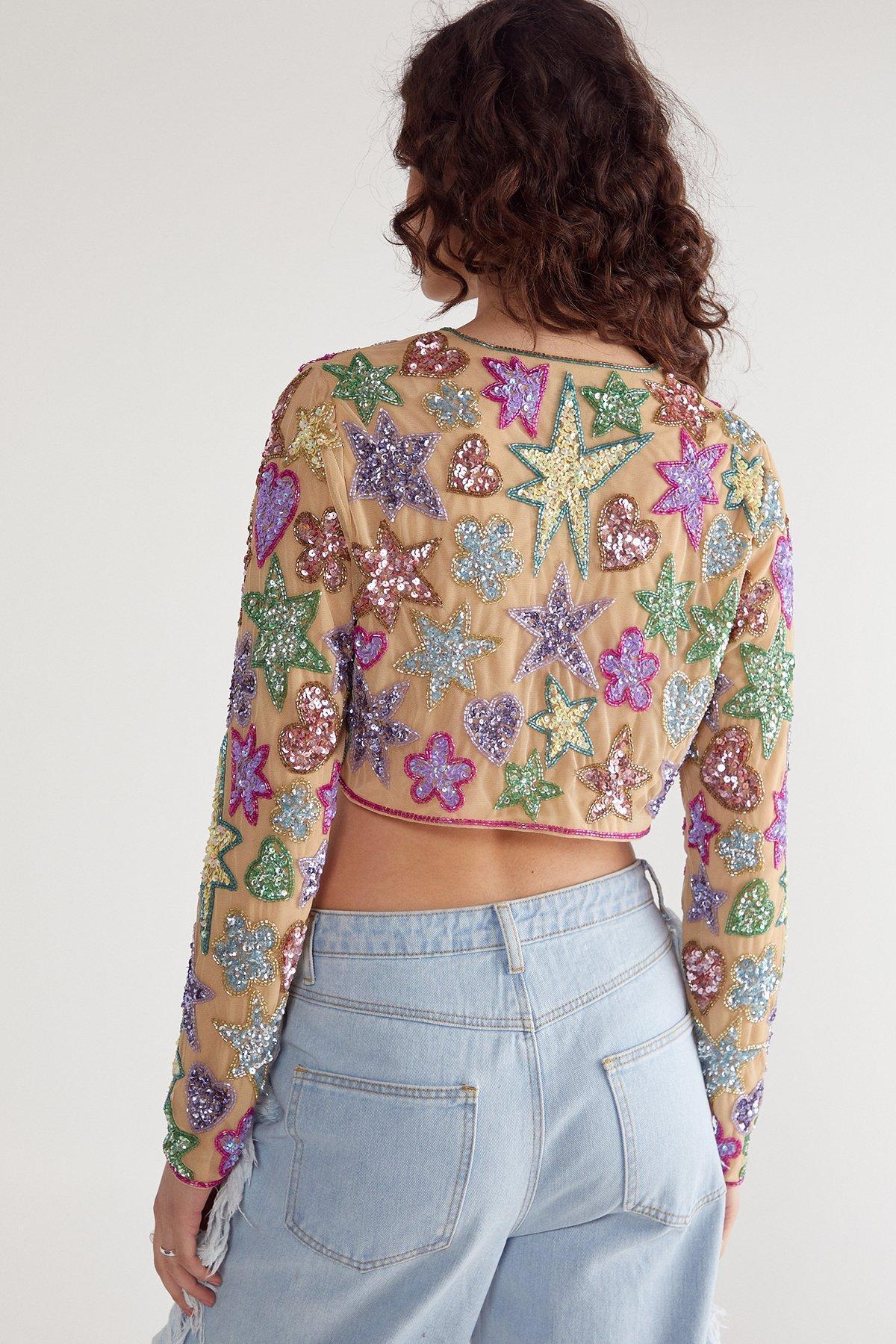 Star And Heart Embellished Jacket Product Image