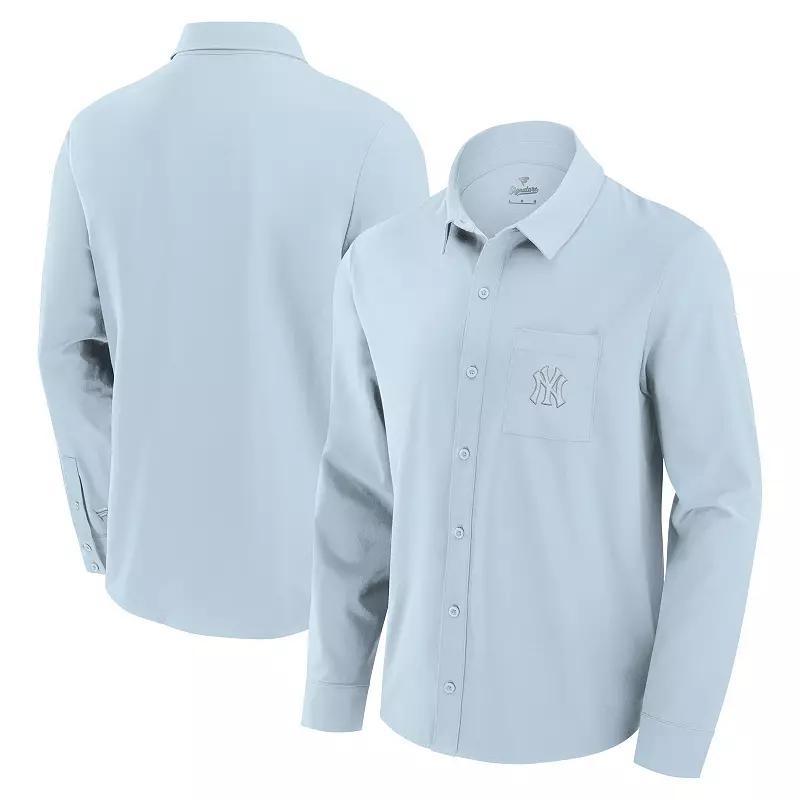 Mens Fanatics Blue Milwaukee Brewers Front Office Long Sleeve Button-Up Shirt Product Image