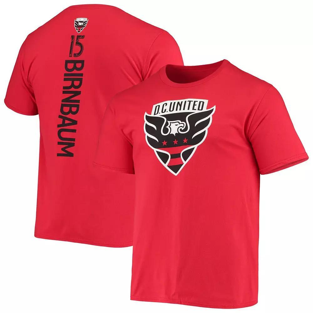 Men's Fanatics Branded Steve Birnbaum Red D.C. United Backer Name & Number T-Shirt, Size: Large, Dcu Red Product Image