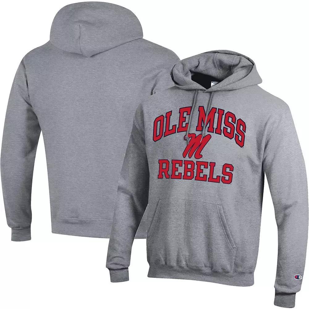 Men's Champion Heather Gray Ole Miss Rebels High Motor Pullover Hoodie, Size: 3XL, Grey Product Image