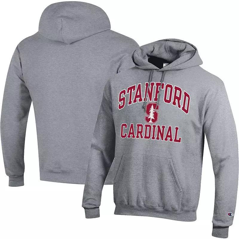 Men's Champion Heather Gray Stanford Cardinal High Motor Pullover Hoodie, Size: XL, Grey Product Image