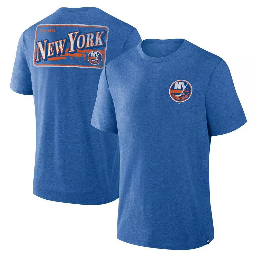 Men's Fanatics Heather Royal New York Islanders Fan Lanes Tri-Blend T-Shirt,  Product Image