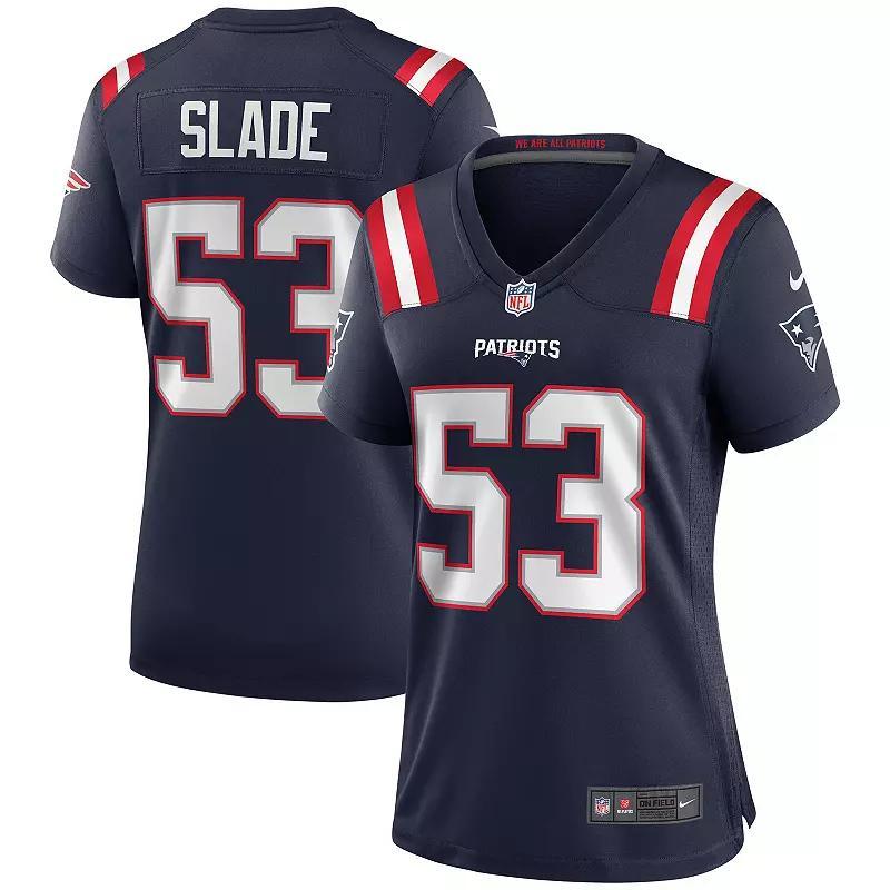 Women's Nike Chris Slade Navy New England Patriots Game Retired Player Jersey, Size: Small, Blue Product Image