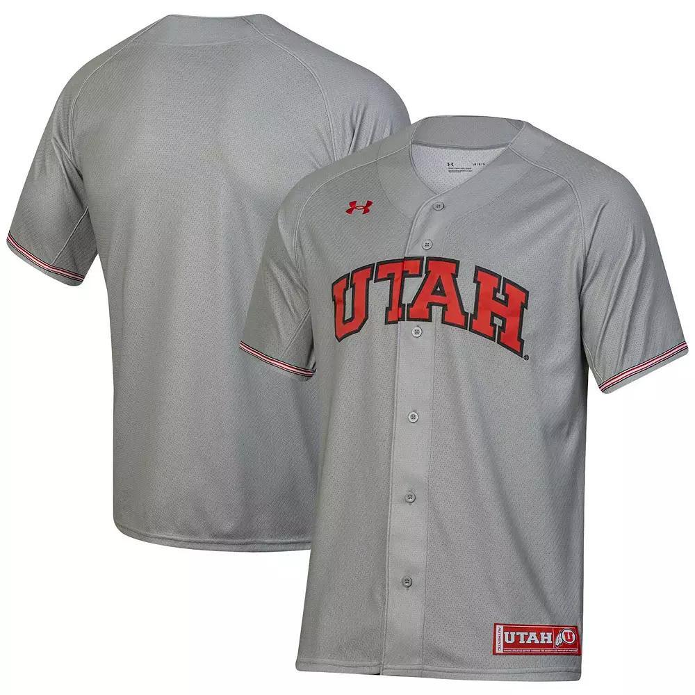 Men's Under Armour Gray Utah Utes Replica Baseball Jersey,  Product Image