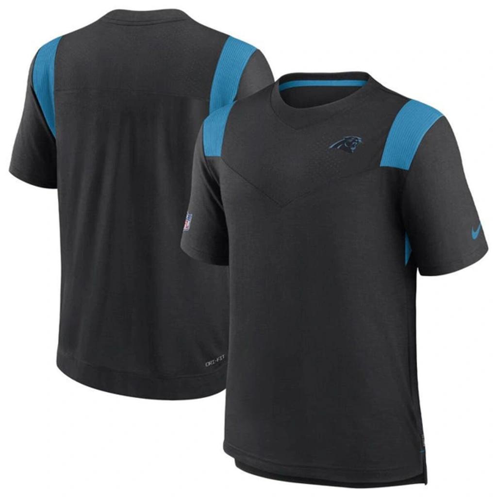 NIKE Black Carolina Panthers Sideline Tonal Logo Performance Player T-shirt Product Image