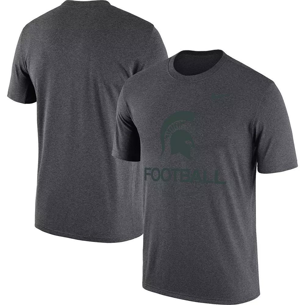 Men's Nike Heathered Charcoal Michigan State Spartans Team Football Legend T-Shirt, Size: Medium Product Image