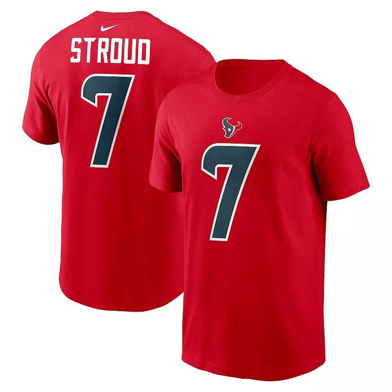 Men's Nike C.J. Stroud Red Houston Texans Player Name & Number T-Shirt, Size: 2XL Product Image