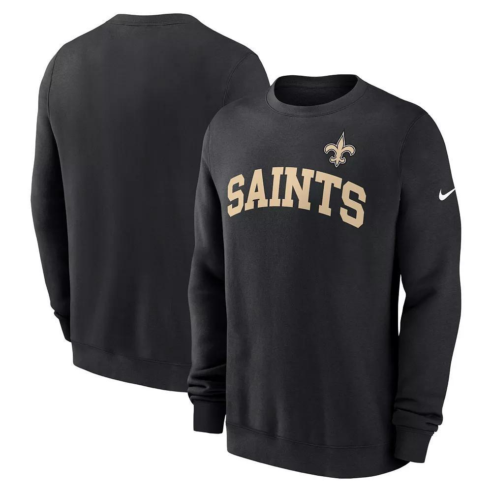 Men's Nike Black New Orleans Saints Club Pullover Sweatshirt, Size: 2XL Product Image