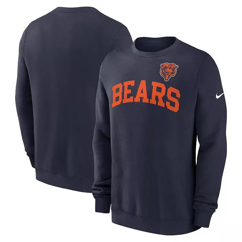Men's Nike Navy Chicago Bears Club Pullover Sweatshirt, Size: Medium, Blue Product Image