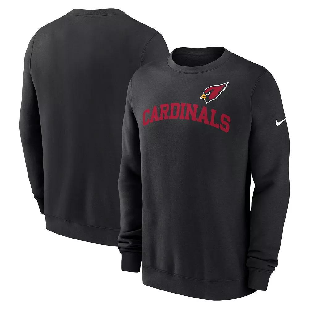 Men's Nike Black Arizona Cardinals Club Pullover Sweatshirt,  Product Image