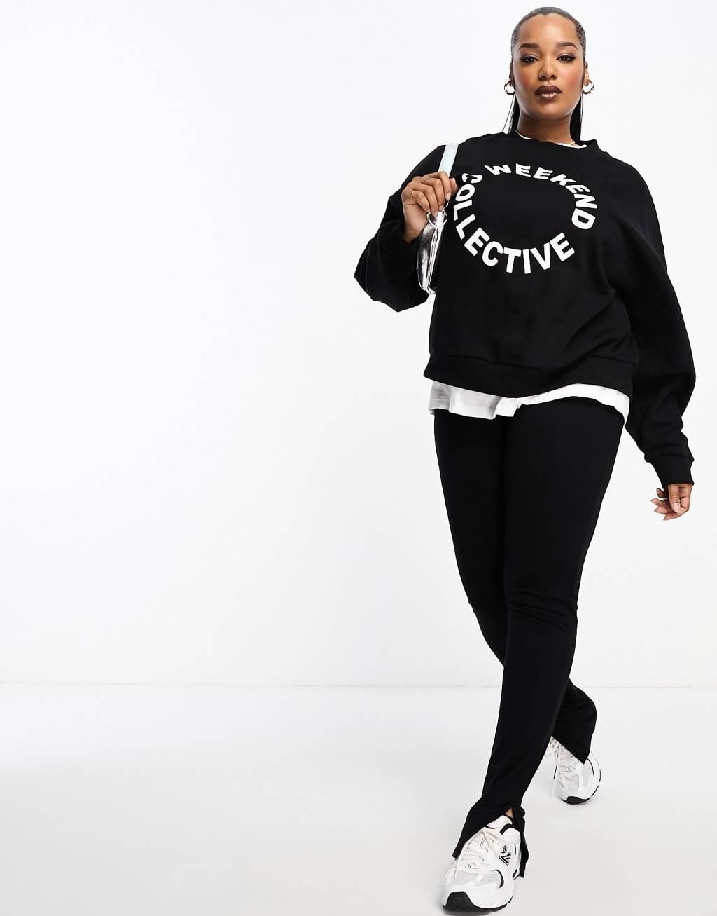 ASOS DESIGN Curve legging with side split Product Image