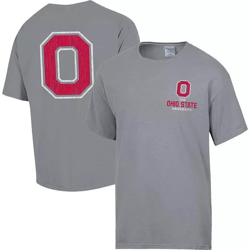 Mens Comfort Wash Graphite Ohio State Buckeyes Vintage Logo T-Shirt Product Image