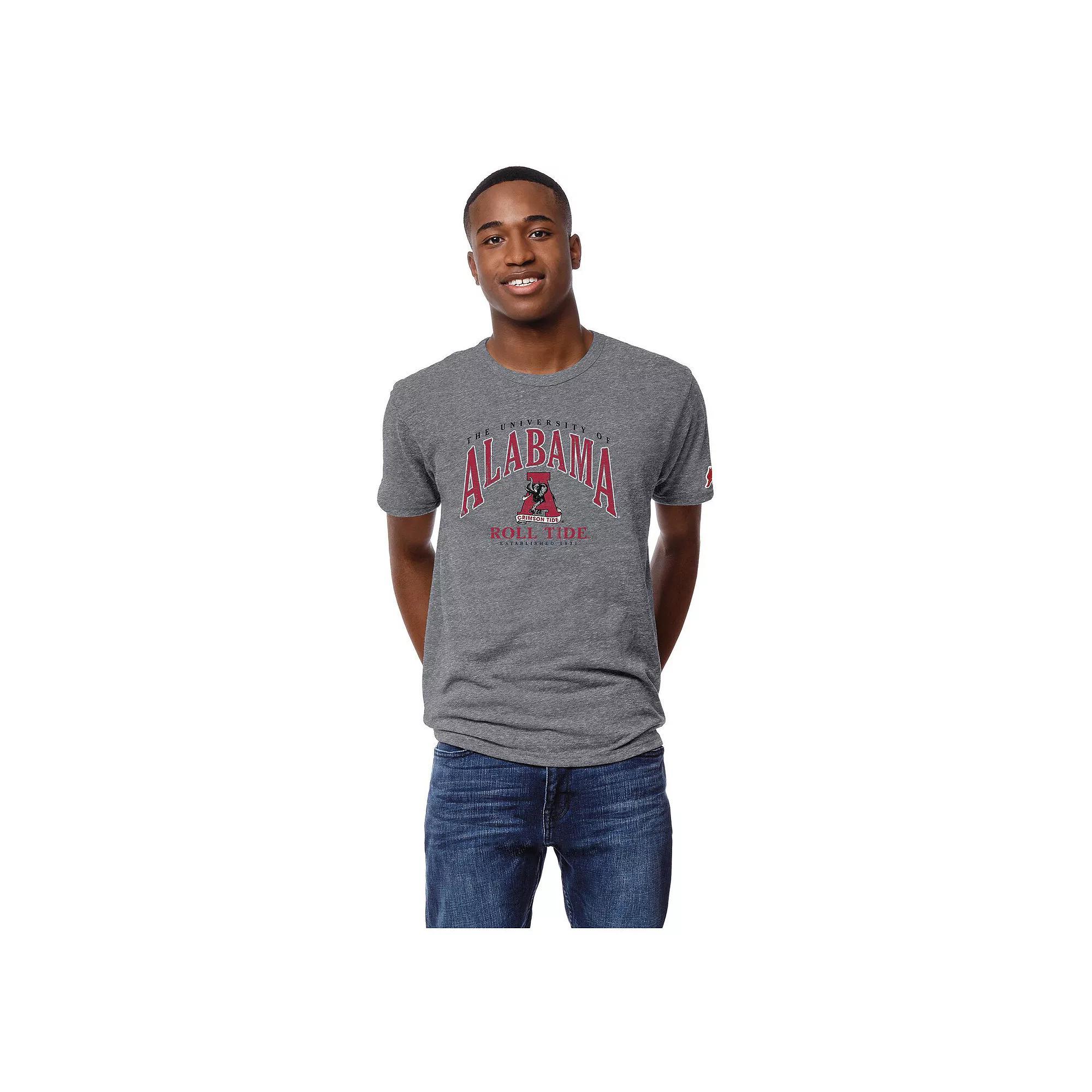 Men's League Collegiate Wear Heather Gray Alabama Crimson Tide Tall Arch 2.0 Victory Falls Tri-Blend T-Shirt,  Product Image