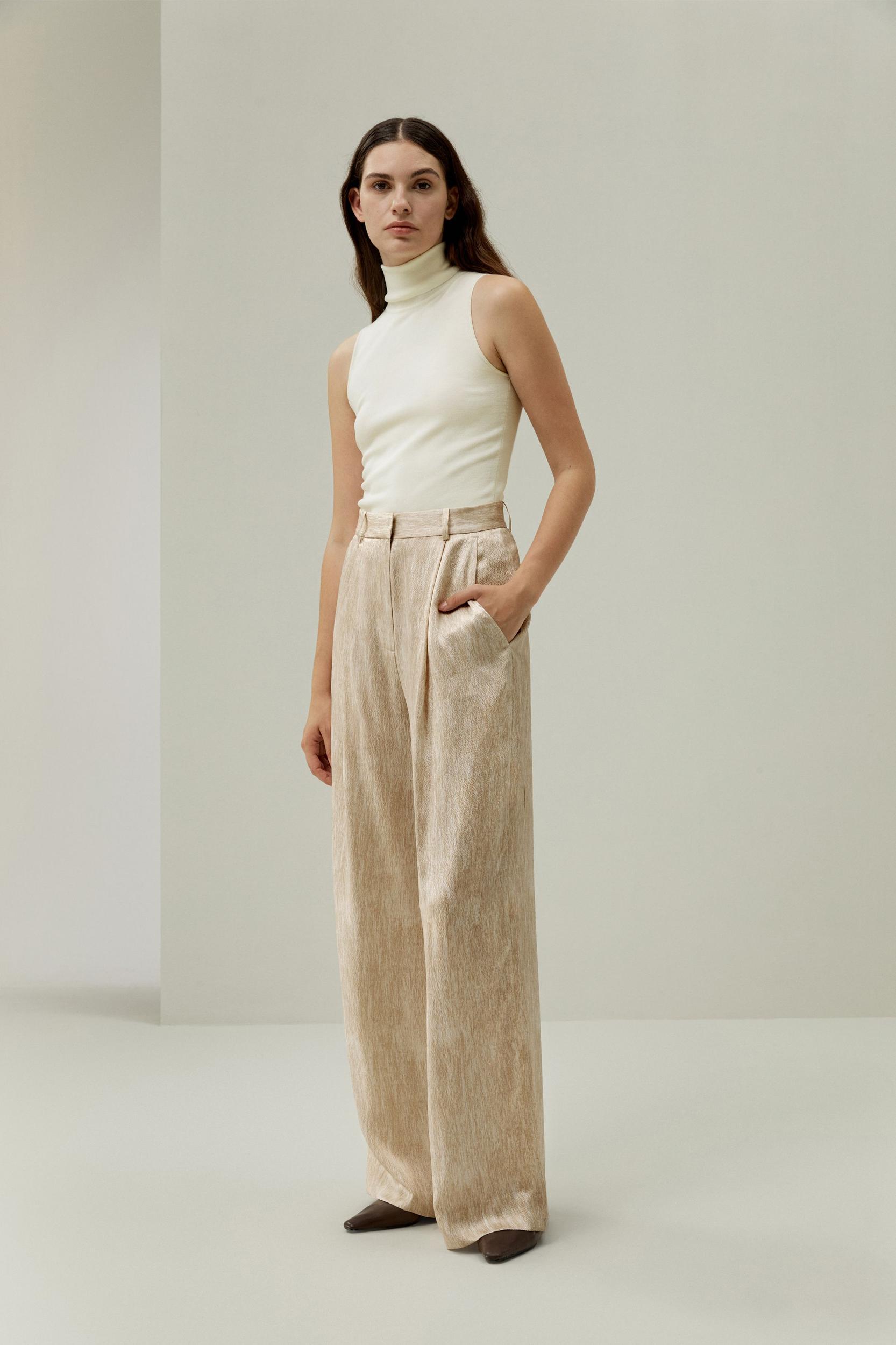 Pearl Satin Silk Pants Product Image