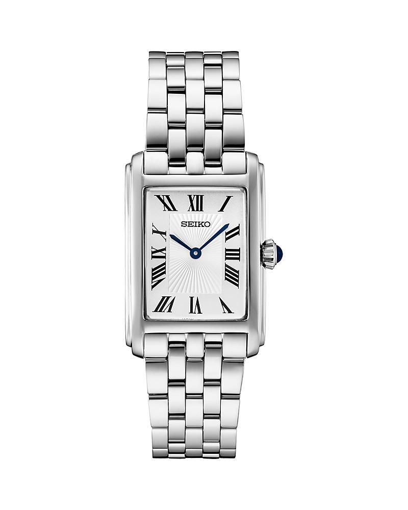 Seiko Womens Essentials White Dial Stainless Steel Watch Silver Product Image