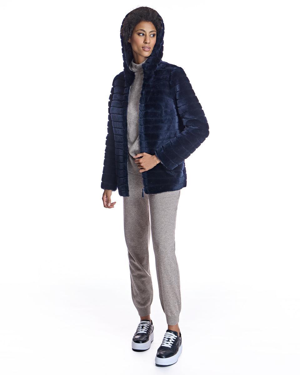 Hooded Shearling Jacket Product Image