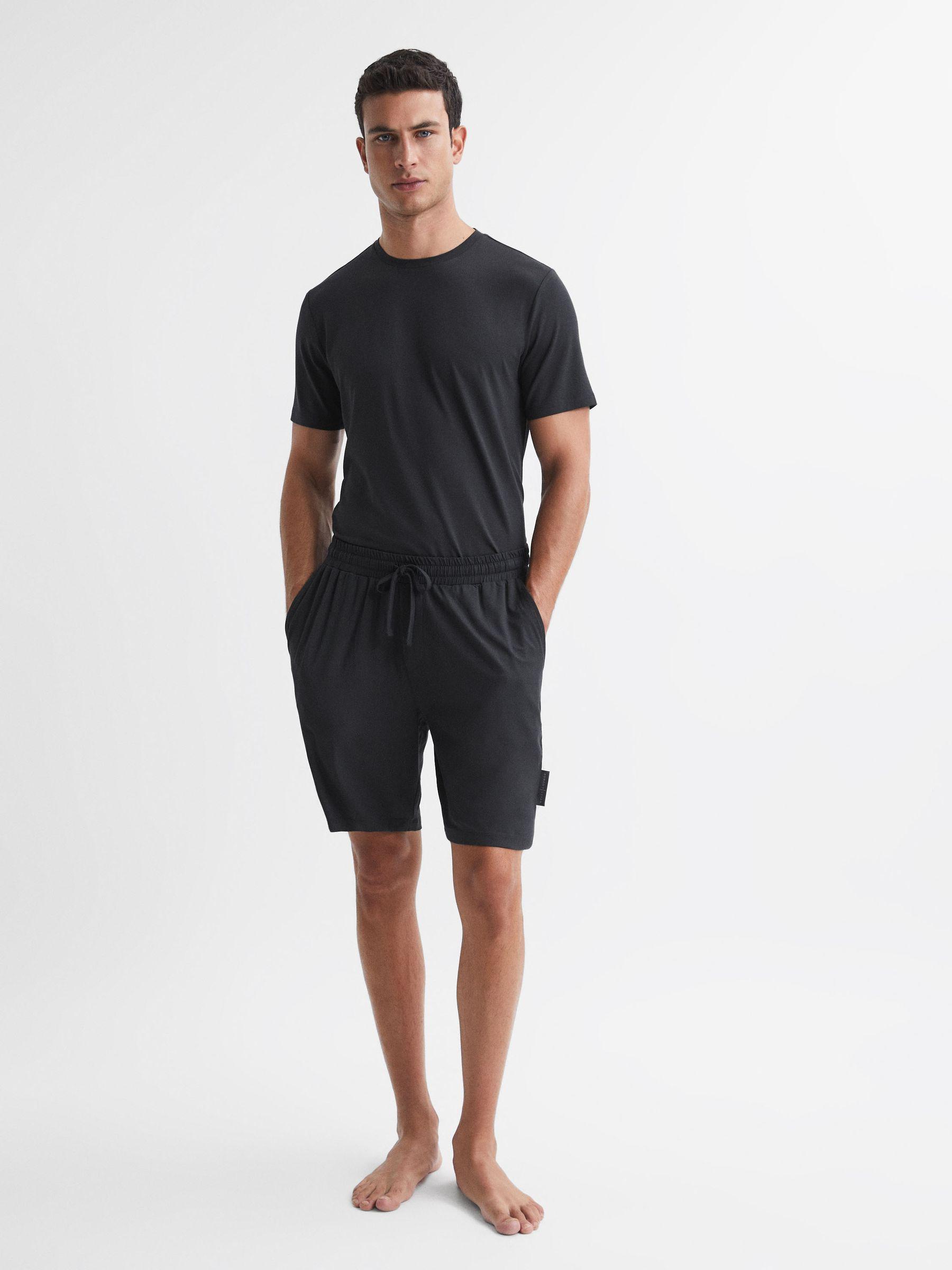 Jersey Drawstring Shorts in Charcoal Product Image