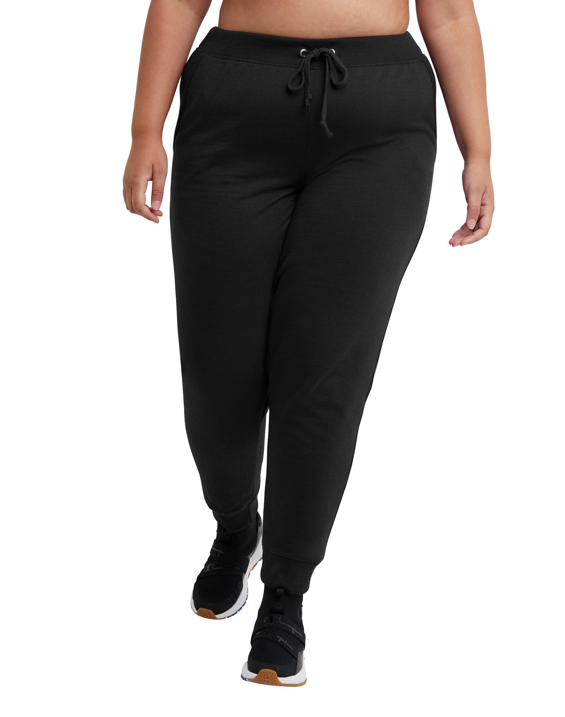 Womens Champion Powerblend Joggers, C Logo, 29 (Plus Size) Oxford Grey 1X Product Image