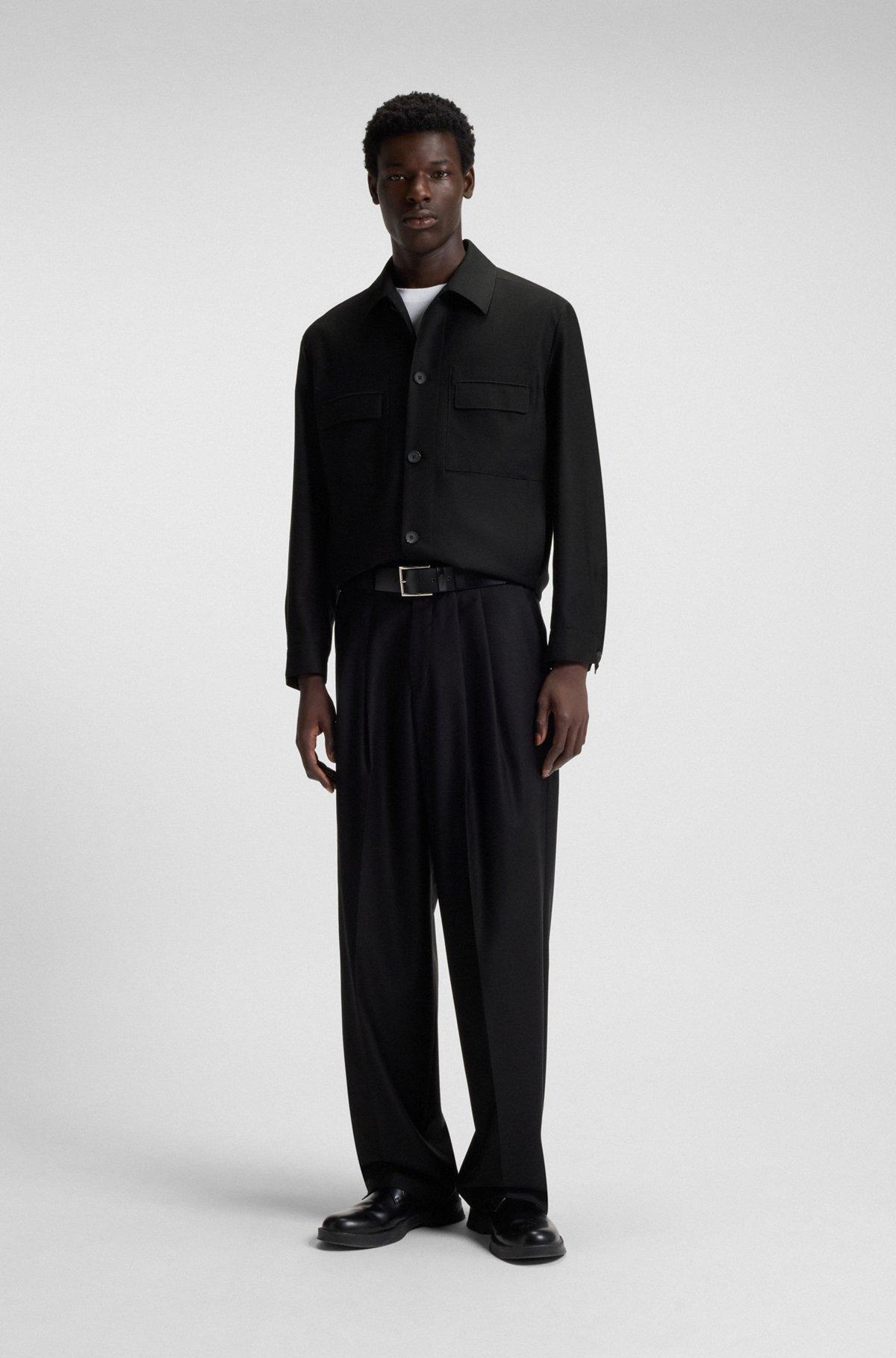 Slim-fit jacket in a virgin-wool blend Product Image