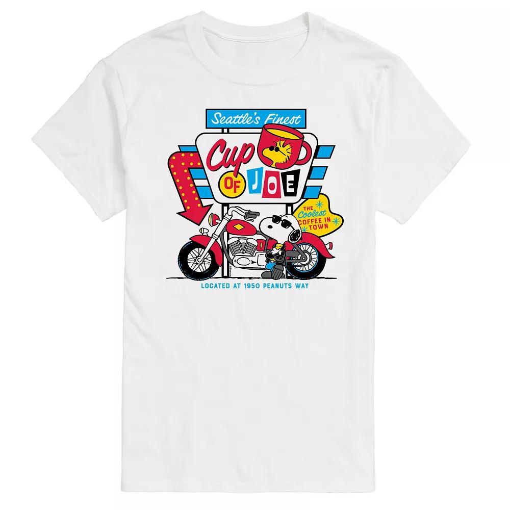 Big & Tall Peanuts Seattle's Finest Cup Of Joe Graphic Tee, Men's,  Product Image