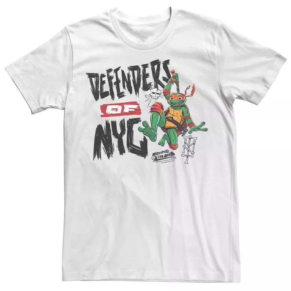 Men's TMNT Mutant Mayhem Defenders Of NYC Graphic Tee, Size: Large, White Product Image