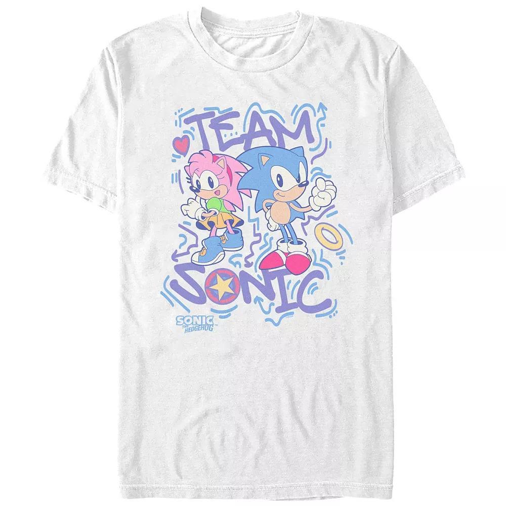 Men's Sonic The Hedgehog Team Sonic 90s Style Graphic Tee,  Product Image