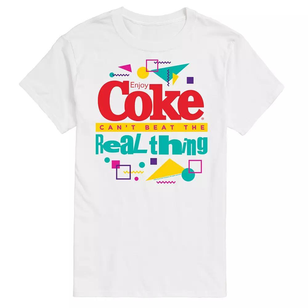 Men's CocaCola Can't Beat the Real Thing Graphic Tee, Size: XL, White Product Image