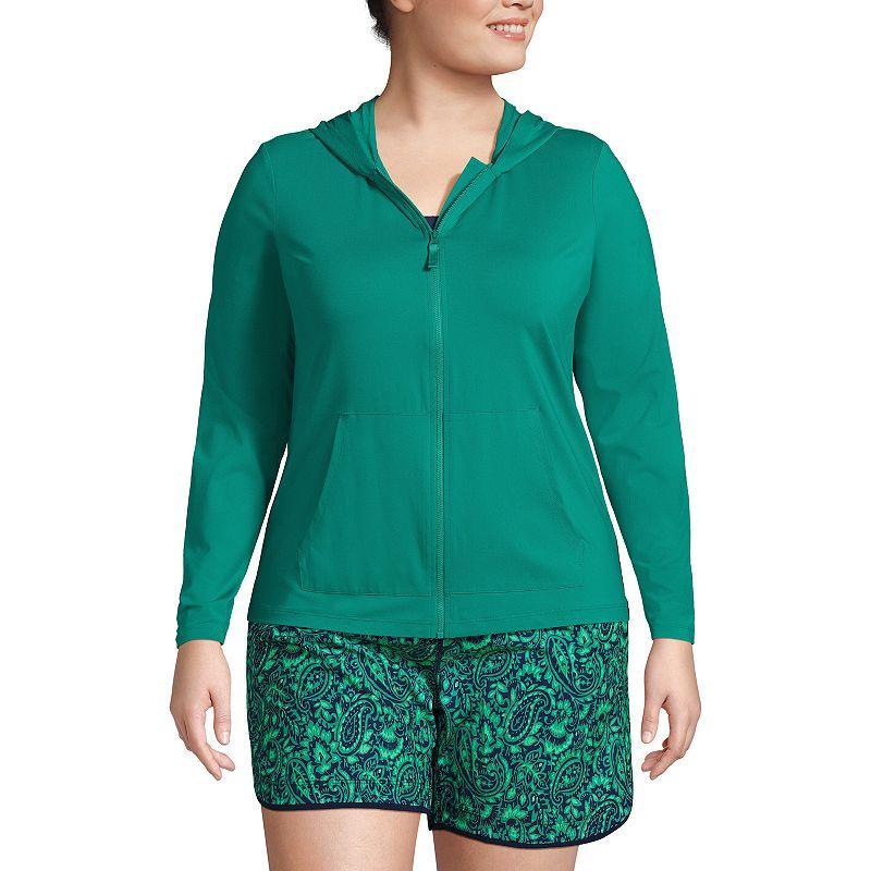 Womens Lands End UPF 50 Hooded Long-Sleeve Rash Guard Product Image